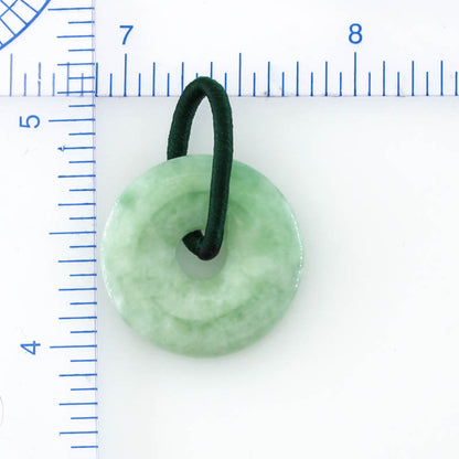 Green Jadeite Jade PI Disc Pendant | Jade Donut | UPC #383814
