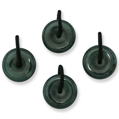 Blue Green Jadeite Jade PI Disc Pendant UPC #383845