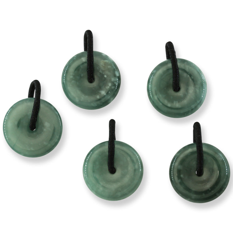 Blue Green Jadeite Jade PI Disc Pendant UPC #379534