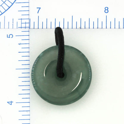 Blue Green Jadeite Jade PI Disc Pendant UPC #379534