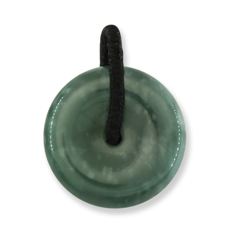Blue Green Jadeite Jade PI Disc Pendant UPC #379534