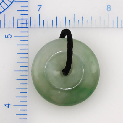 Medium-Size Jade Donut (Pi / Disc) | Green Jade Pendant | UPC #383869