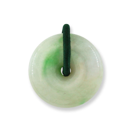 Small-Size Jade Donut (Pi / Disc) | Green Jade Pendant | UPC #394148