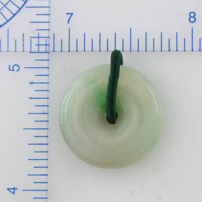 Small-Size Jade Donut (Pi / Disc) | Green Jade Pendant | UPC #394148