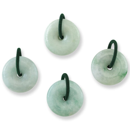Green Jadeite Jade PI Disc Pendant | Jade Donut | UPC #383746