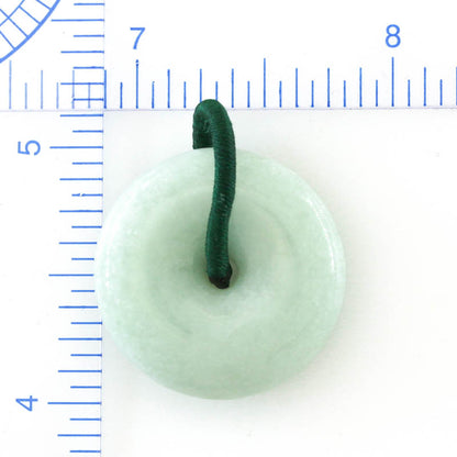 Green Jadeite Jade PI Disc Pendant | Jade Donut | UPC #383746