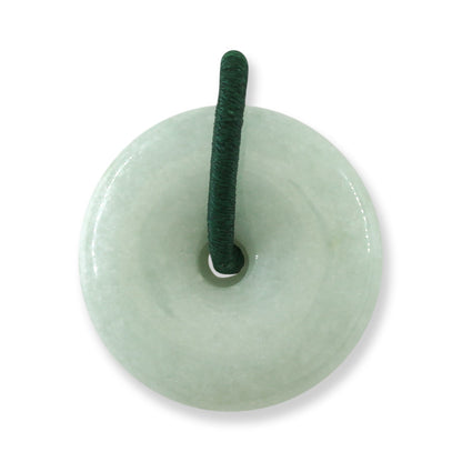 Green Jadeite Jade PI Disc Pendant | Jade Donut | UPC #383746