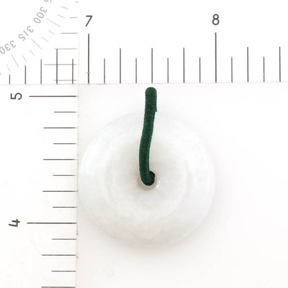 White Jadeite Jade PI Disc Pendant | Jade Donut | UPC #406926