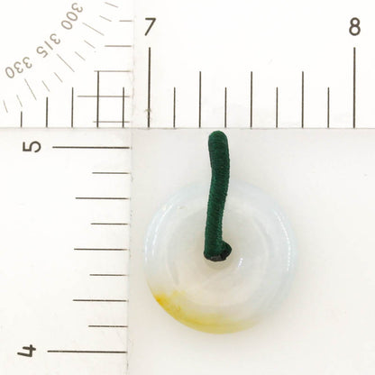 White Jadeite Jade Pi Disc Pendant | UPC #379541