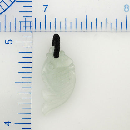 ICE JADEITE JADE CARVED FISH PENDANT UPC #380448