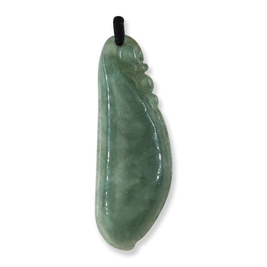 Green Jadeite Jade Carved Gourd Pendant | UPC #393103