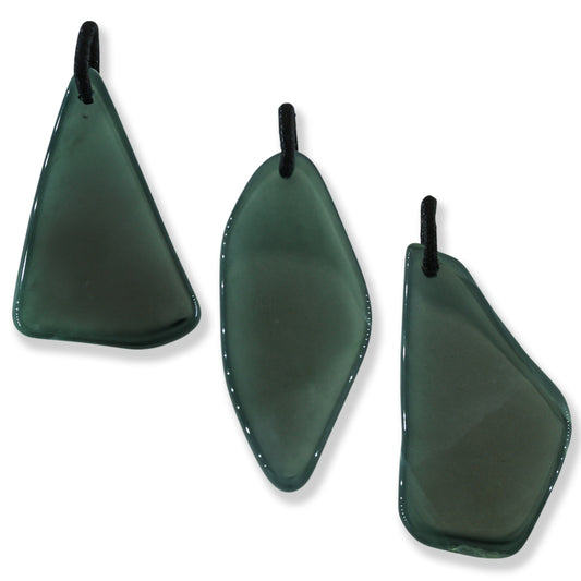 Blue Green Jadeite Jade Freeform Pendant | Guatemalan Jade | UPC #400917