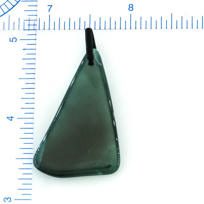 Blue Green Jadeite Jade Freeform Pendant | Guatemalan Jade | UPC #400917