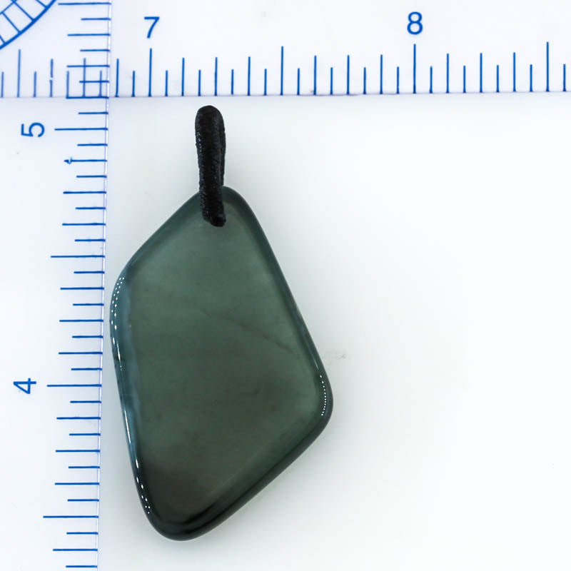 Blue Green Jadeite Jade Freeform Pendant | Guatemalan Jade | UPC #400931