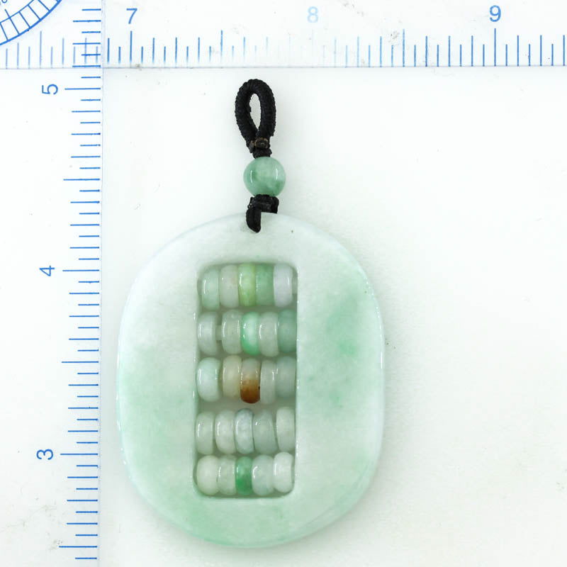 GREEN JADEITE JADE ABACUS PENDANT UPC #396449
