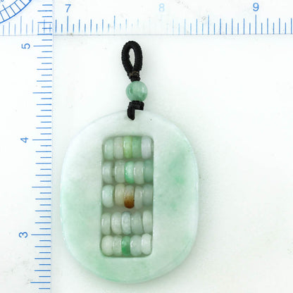 GREEN JADEITE JADE ABACUS PENDANT UPC #396449