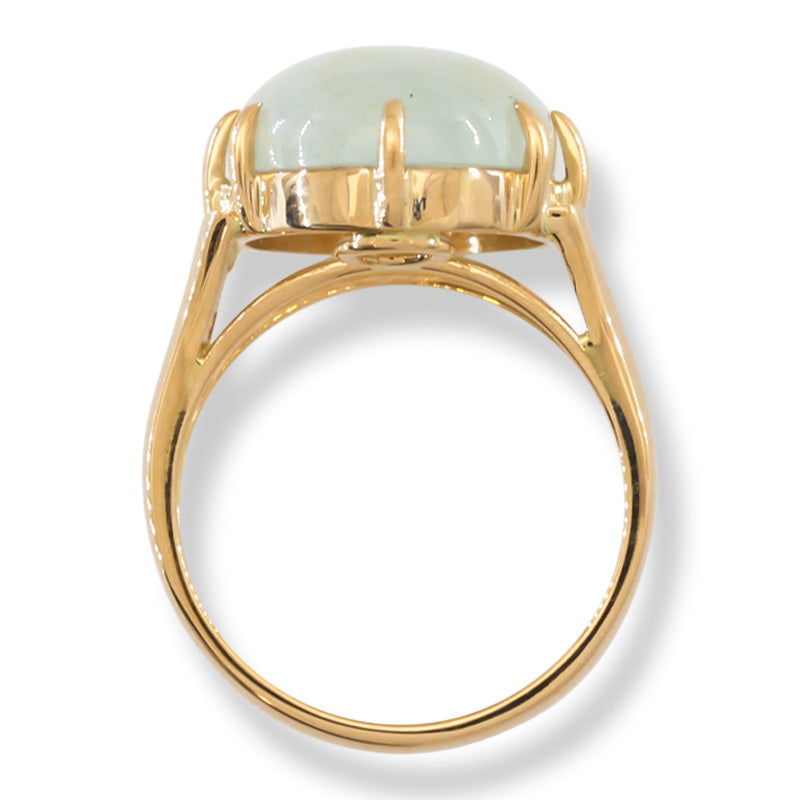 14K YELLOW GOLD ICE JADEITE JADE RING UPC #394032