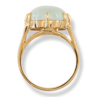 14K YELLOW GOLD ICE JADEITE JADE RING UPC #394032