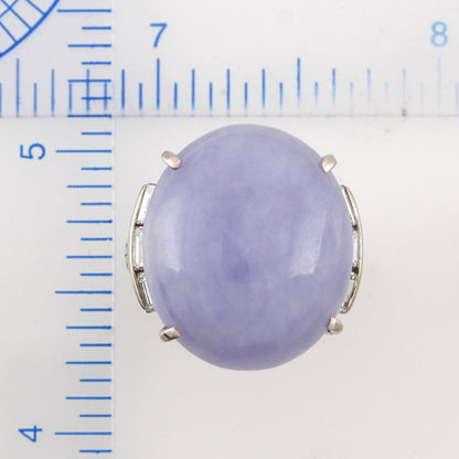 ESTATE PLATINUM LAVENDER JADEITE JADE RING UPC #385054