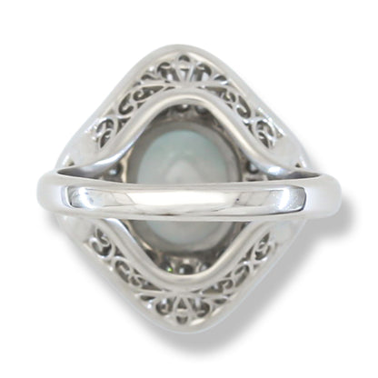 ICE JADEITE JADE AND DIAMOND PLATINUM RING UPC #393141