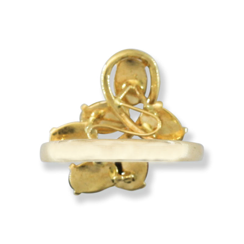 Vintage Rainbow Jadeite Jade 14K Yellow Gold Ring jade jewelry