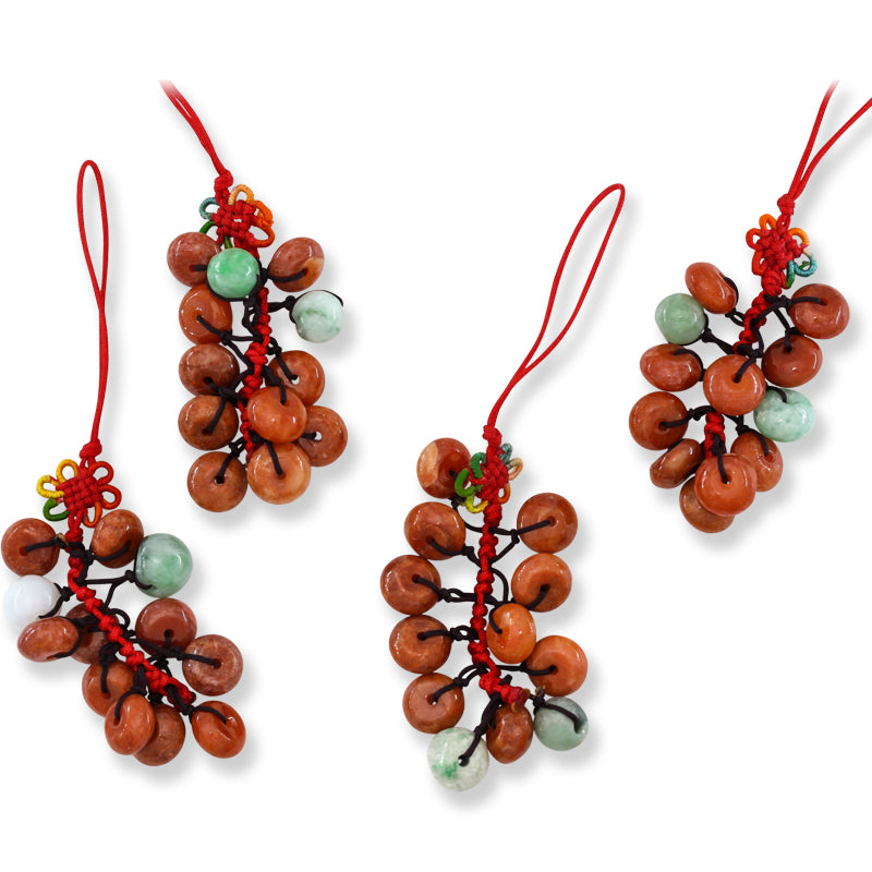 Red and Green Jadeite Jade Donut Charm | UPC #401136