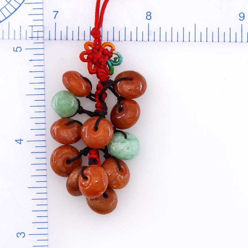 Red and Green Jadeite Jade Donut Charm | UPC #401136