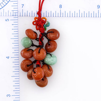Red and Green Jadeite Jade Donut Charm | UPC #401136