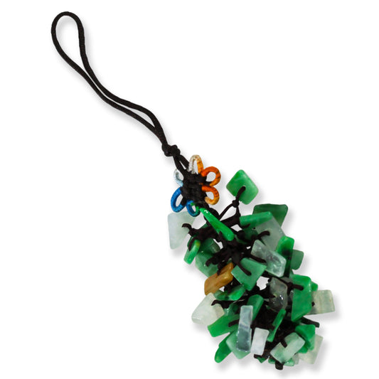 Green, Ice & Yellow Jadeite Jade 50 Piece Carved Chip Charm | UPC #404090