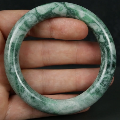 Green Jadeite Jade Cylindrical Bangle 52.0MM | UPC #406933