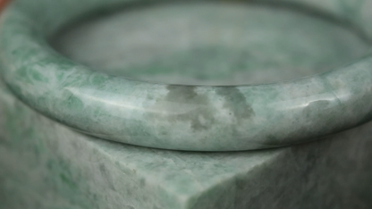 Green Jadeite Jade Cylindrical Bangle 61.0MM | UPC #406940