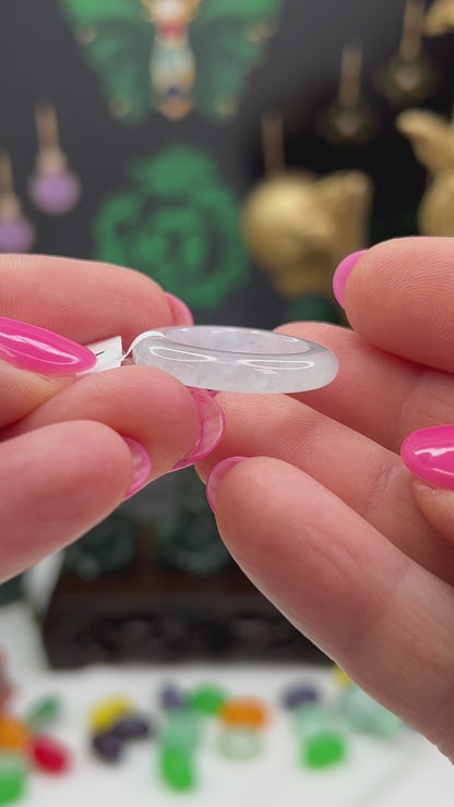 Ice Jadeite Jade Band Ring Finger Size 6.75 | UPC #405158