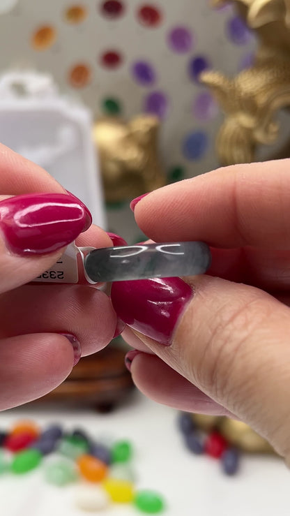 Blue Green Jadeite Jade Band Ring Finger Size 9 | UPC #395053