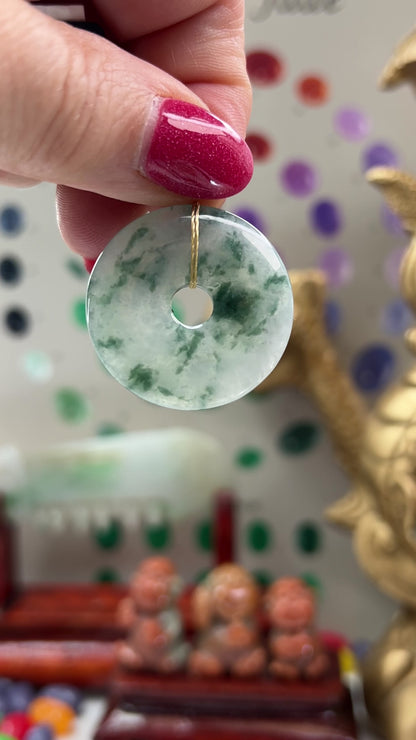 Green Jadeite Jade Loose Pi Disc Pendant Carving | Jade Donut | UPC #400245