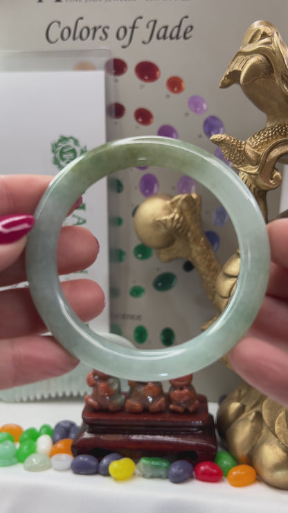 Green Jadeite Jade Cylindrical Bangle 57.0MM | UPC #400344