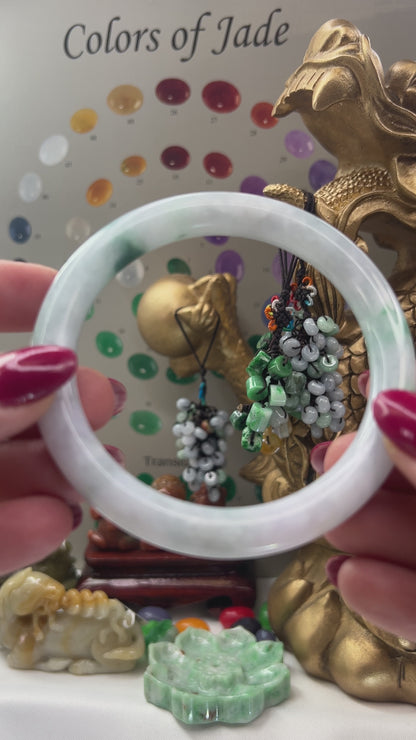 Green Jadeite Jade Cylindrical Bangle 62.6MM | UPC #401709