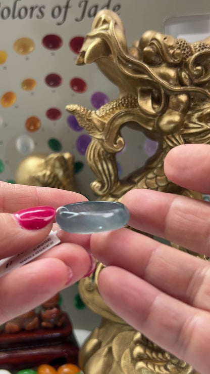 Blue Green Jadeite Jade Band Ring Finger Size 11 | UPC #398481