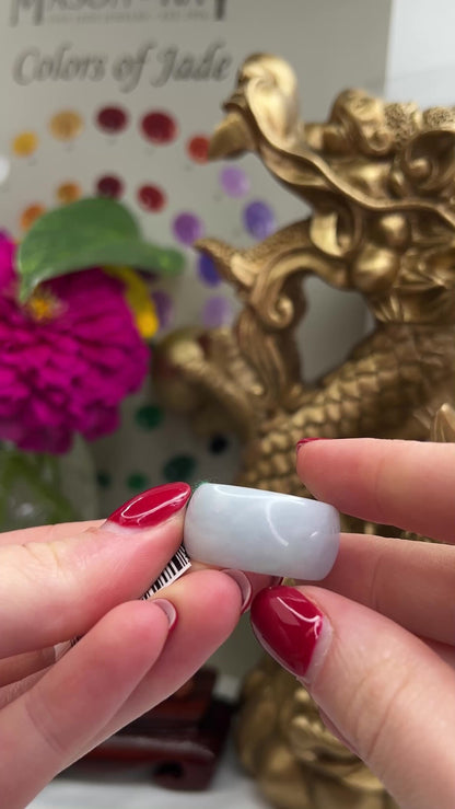 LAVENDER JADEITE JADE BAND RING VARIOUS LARGER FINGER SIZES UPC #387669