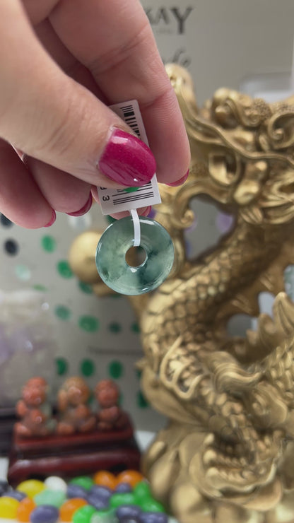 Green Jadeite Jade Loose Pi Disc Pendant | Jade Donut | UPC #265493