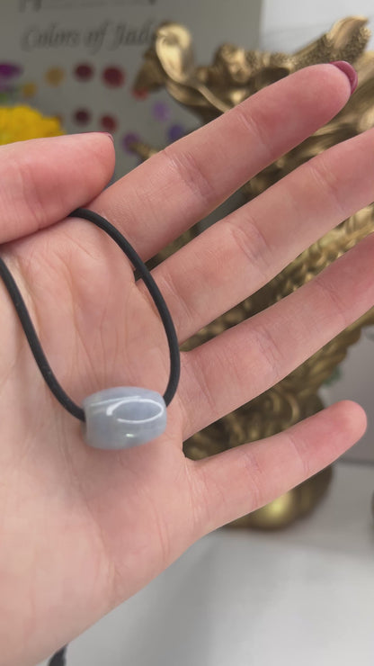 Lavender Jadeite Jade Slide Barrel Necklace | UPC #377387