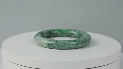 Green Jadeite Jade Cylindrical Bangle 52.0MM | UPC #406933