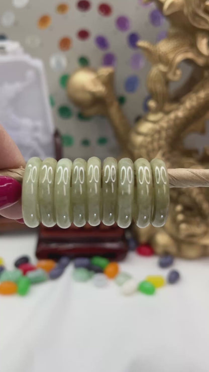 Green Jadeite Jade Band Ring Various Finger Sizes UPC #234239