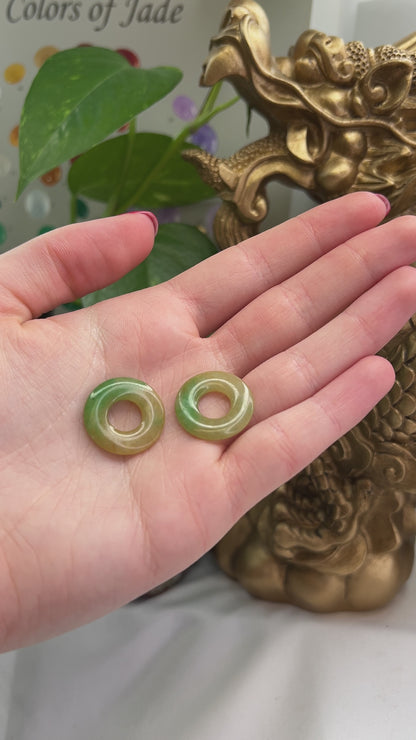 GREEN & YELLOW JADEITE JADE LOOSE PI DICS UPC #397439