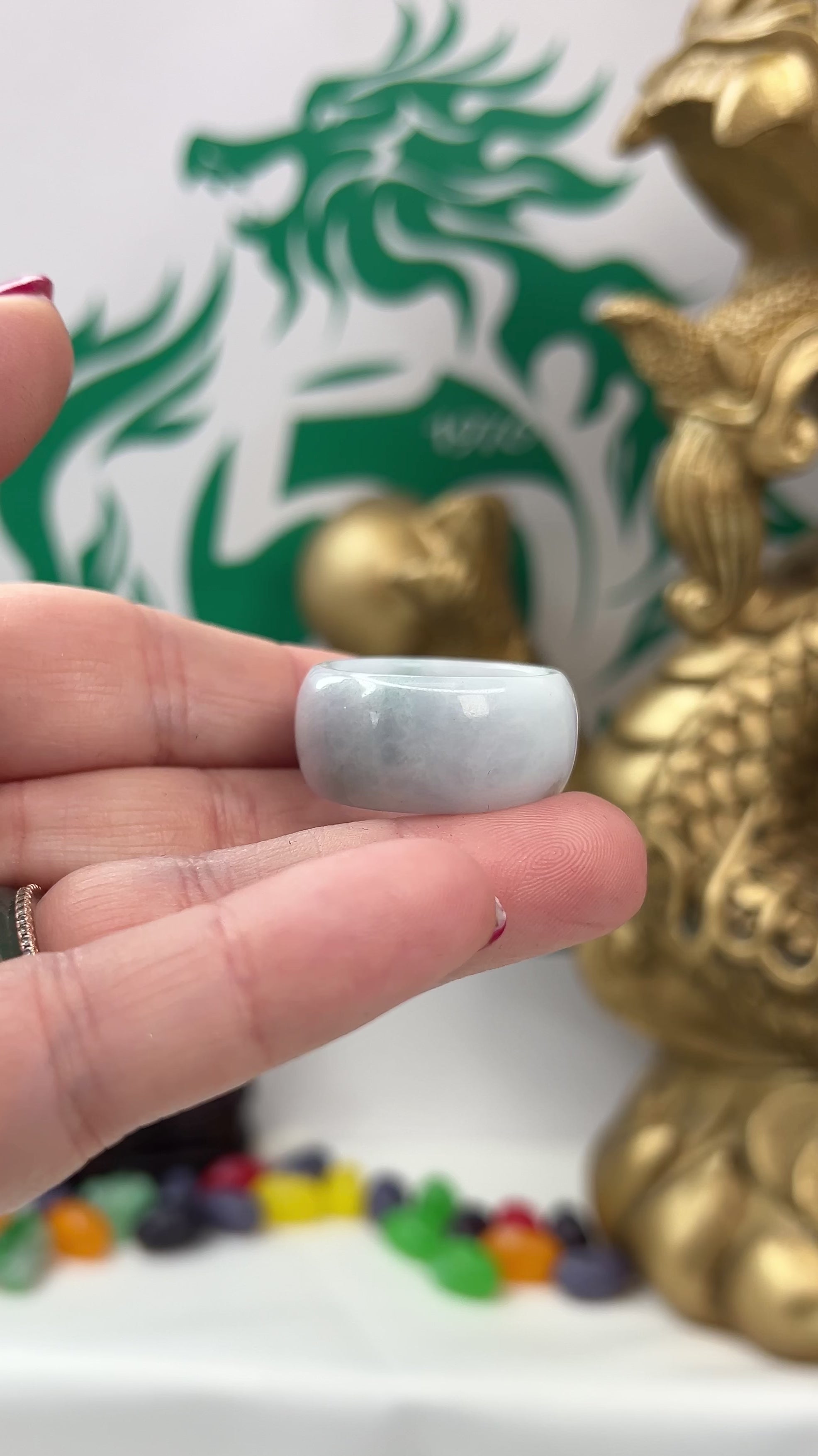 lavender jadeite jade band ring size 11.5  jewelry for women