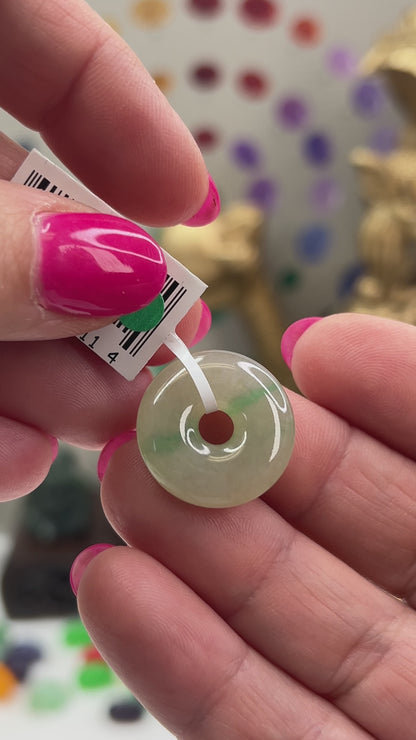 Green Jadeite Jade Loose Pi Disc Pendant | Green Jade Donut | UPC #407114