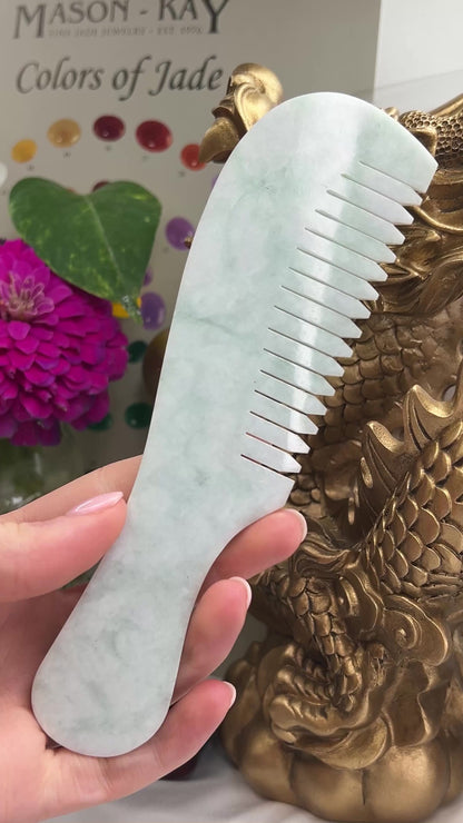 GREEN JADEITE JADE CARVED COMB UPC #394773