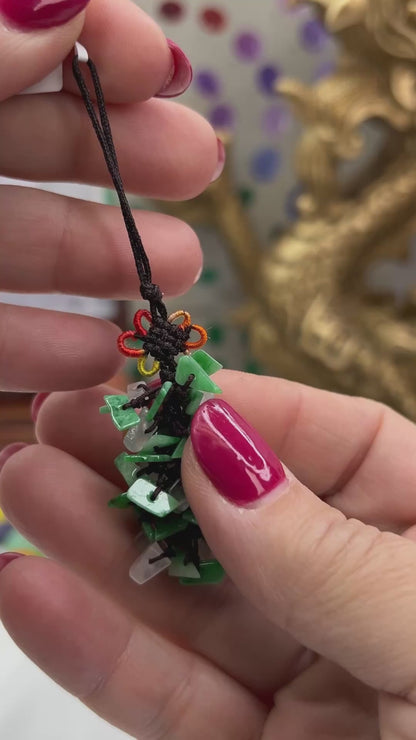 Green, Ice & Yellow Jadeite Jade 50 Piece Carved Chip Charm | UPC #404090