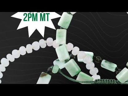 Adjustable Green Jadeite Jade Bead Bracelet | UPC #346253