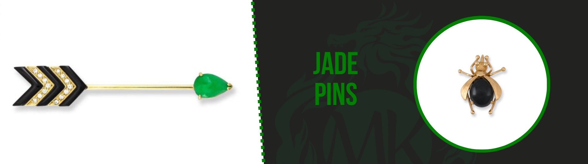 Mason Kay Jade Pin, Mason Kay Jade Brooches, Only Natural Jade Jewelry